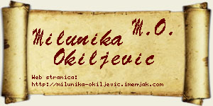 Milunika Okiljević vizit kartica